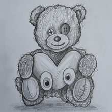 Load image into Gallery viewer, Bear Pencil Drawing
